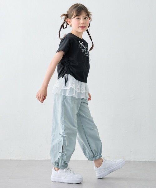 ANY / エニィ カットソー | 【洗濯機可能】ドロスト 裾リボンTシャツ | 詳細4