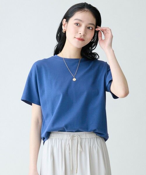 ANY / エニィ カットソー | プレミアムコットンベーシックＴシャツ（ブルー）