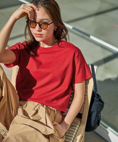 ANY / エニィ カットソー | プレミアムコットンベーシックＴシャツ（レッド（一部店舗限定色））