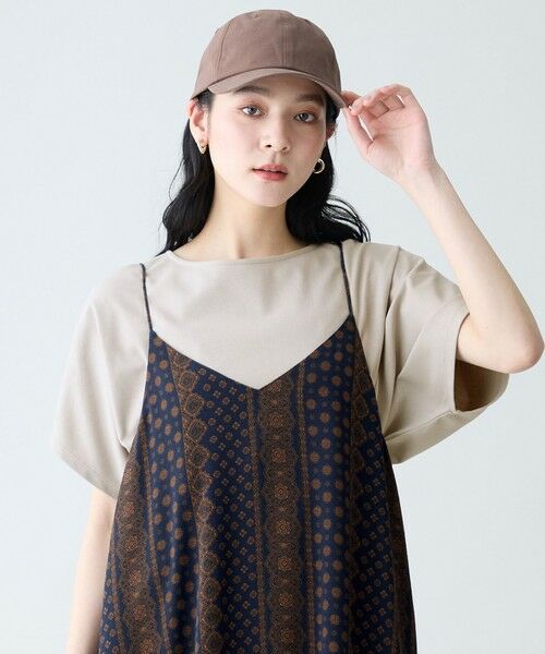 ANY / エニィ カットソー | プレミアムコットンコクーンプルオーバー（グレージュ）