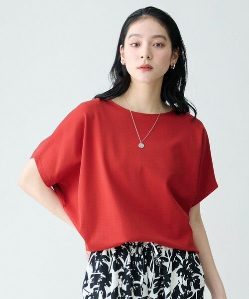 ANY / エニィ カットソー | プレミアムコットンコクーンプルオーバー（レッド）