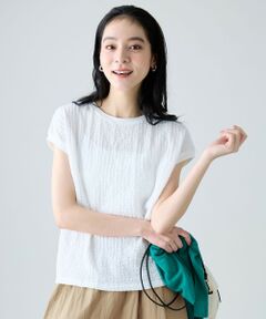 ANY / エニィ カットソー | レースフレンチスリーブプルオーバー