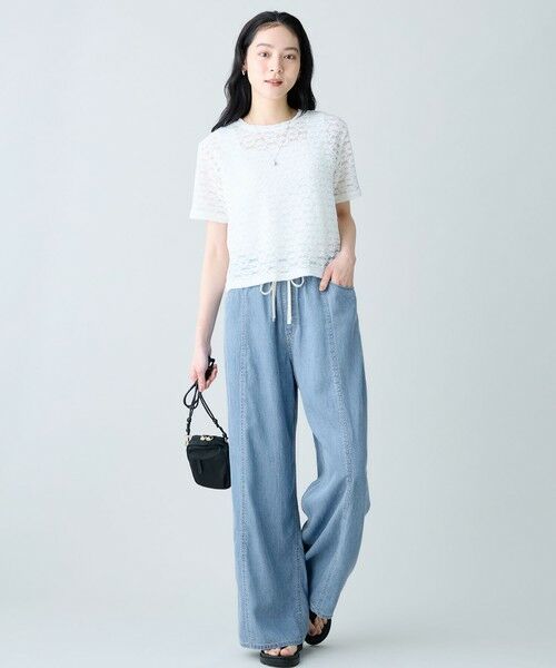 ANY / エニィ カットソー | レースショート丈Tシャツ | 詳細23