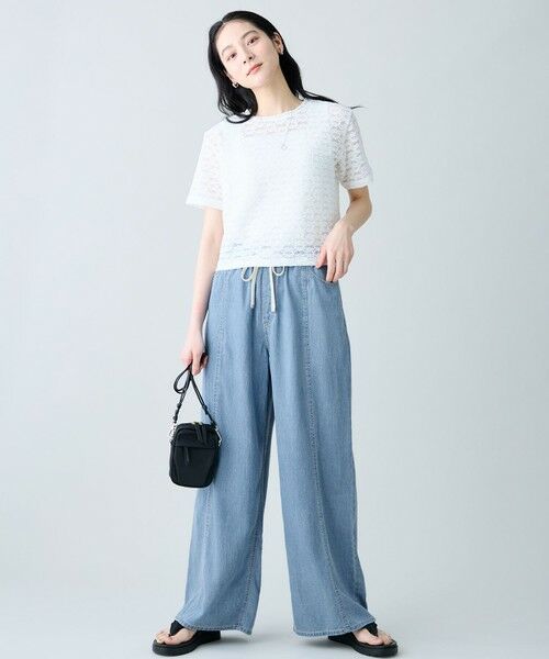 ANY / エニィ カットソー | レースショート丈Tシャツ | 詳細24