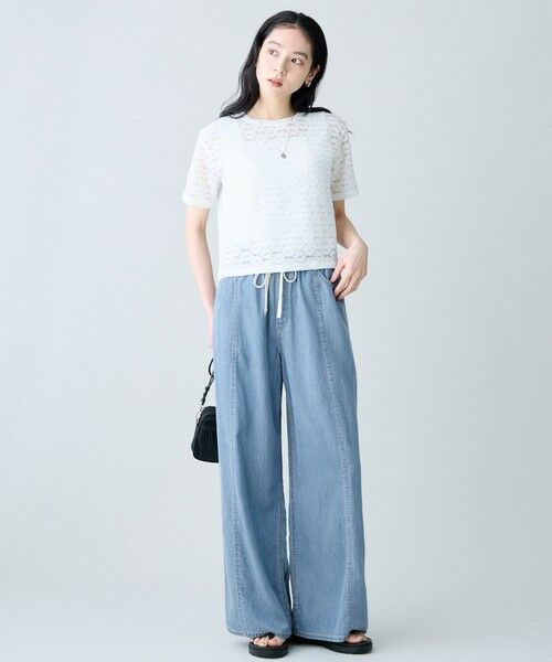 ANY / エニィ カットソー | レースショート丈Tシャツ | 詳細25