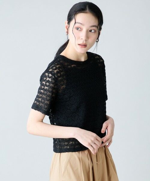 ANY / エニィ カットソー | レースショート丈Tシャツ | 詳細29