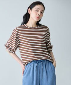 ANY / エニィ カットソー | ツイストスリーブボーダートップス