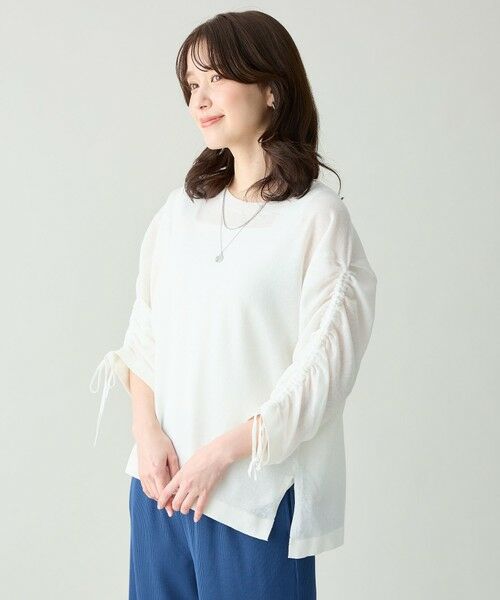 ANY / エニィ ニット・セーター | シアーシャーリングスリーブニット | 詳細1