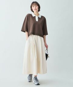 ANY / エニィ セットアップ | 【2SET】バイカラーポロニット×スカートセット