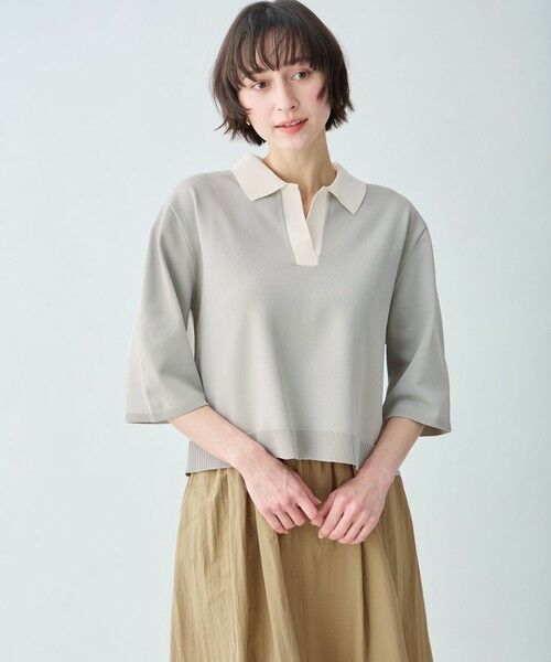 ANY / エニィ セットアップ | 【2SET】バイカラーポロニット×スカートセット | 詳細1