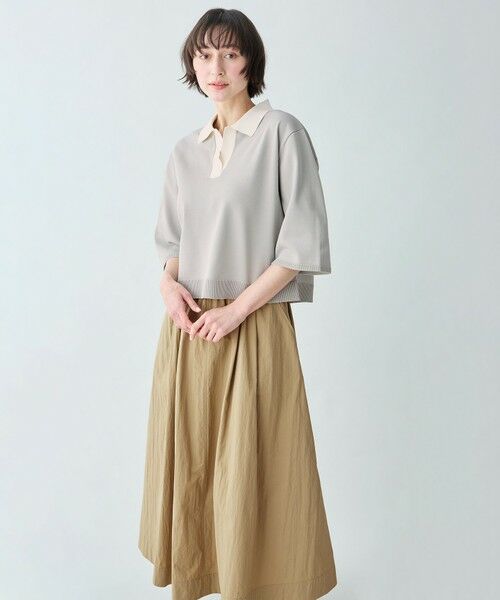 ANY / エニィ セットアップ | 【2SET】バイカラーポロニット×スカートセット | 詳細2