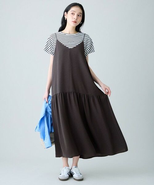 ANY / エニィ ロング・マキシ丈ワンピース | ライトブッチャーキャミワンピース | 詳細1