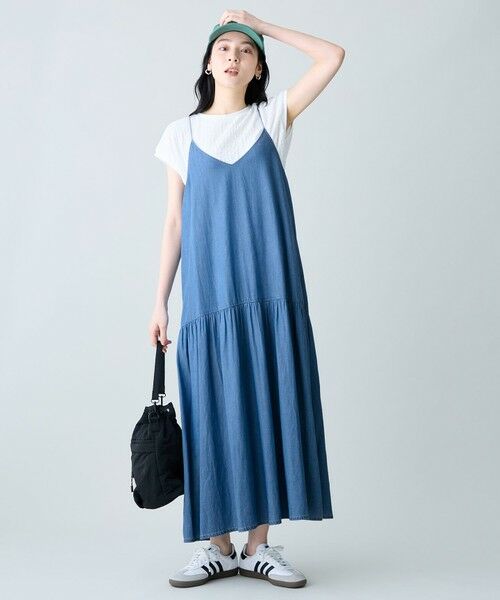 ANY / エニィ ロング・マキシ丈ワンピース | ライトブッチャーキャミワンピース（ブリーチインディゴ）