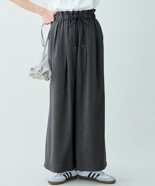 ANY / エニィ その他パンツ | テックリネンツイードパンツ（セットアップ着用可）（チャコール系）