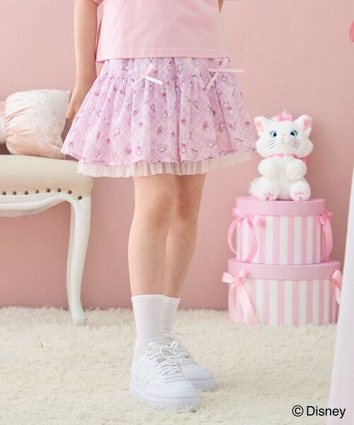 ANY / エニィ ミニ・ひざ丈スカート | 【ディズニー/マリー】チェック柄 総柄スカパン（ピンク）