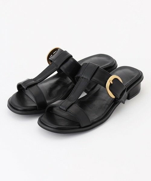ANY / エニィ サンダル | Ｉラインバックルサンダル（ブラック）