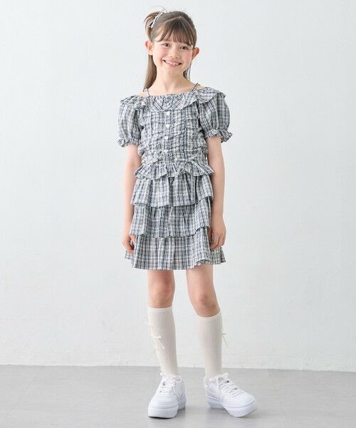 ANY / エニィ ミニ・ひざ丈スカート | 【洗濯機可能】ティアード チェックスカパン | 詳細2