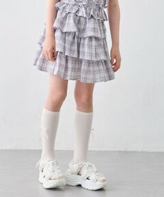 ANY / エニィ ミニ・ひざ丈スカート | 【洗濯機可能】ティアード チェックスカパン