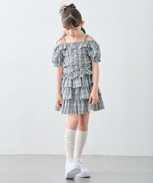 ANY / エニィ ミニ・ひざ丈スカート | 【洗濯機可能】ティアード チェックスカパン | 詳細1