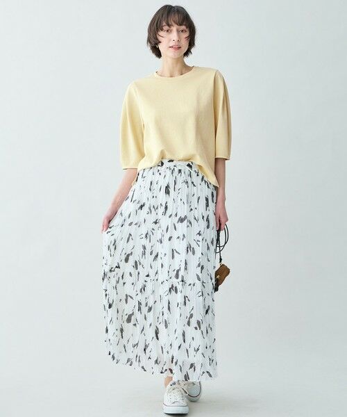 ANY / エニィ ミニ・ひざ丈スカート | アートドットプリントスカート | 詳細3