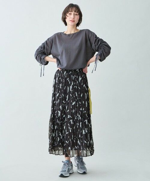 ANY / エニィ ミニ・ひざ丈スカート | アートドットプリントスカート | 詳細12