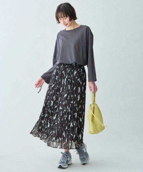 ANY / エニィ ミニ・ひざ丈スカート | アートドットプリントスカート | 詳細11