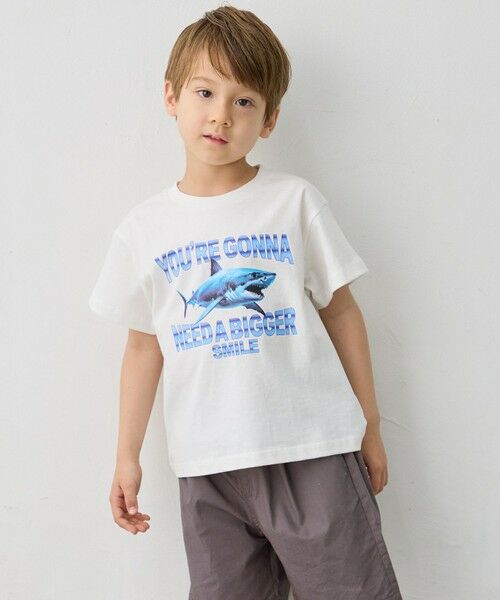 ANY / エニィ カットソー | 【洗濯機可能】サメプリント 半袖Tシャツ | 詳細1