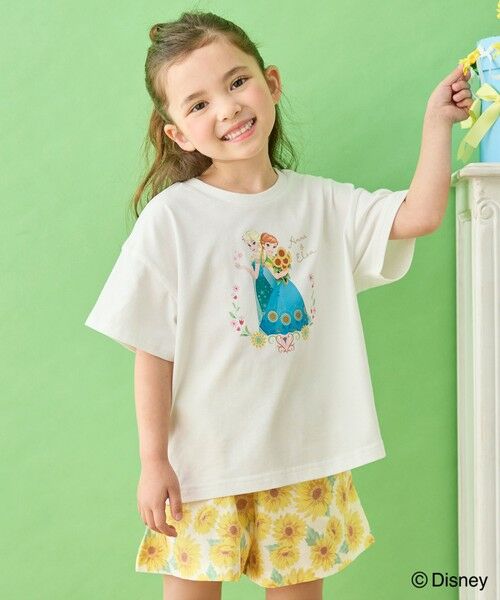 ANY / エニィ カットソー | 【ディズニー/FROZEN】【綿100%】ひんやり オーバーサイズTシャツ（「アナ＆エルサ」（オフホワイト））