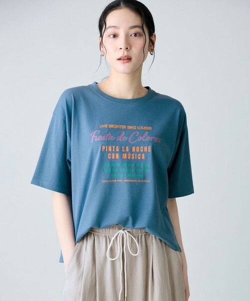 ANY / エニィ カットソー | ANYファンクションロゴTシャツ（ブルー）