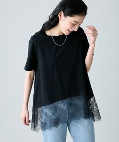 ANY / エニィ カットソー | レースコンビフレアーカットソー