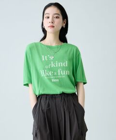 ANY / エニィ カットソー | シアーネップロゴＴシャツ
