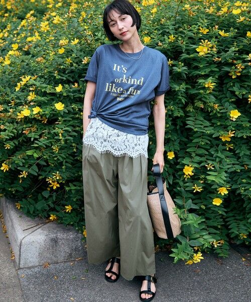 ANY / エニィ カットソー | シアーネップロゴＴシャツ | 詳細16