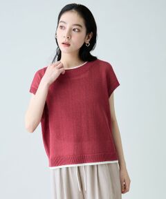 ANY / エニィ ニット・セーター | ラミータッチフレンチスリーブニット