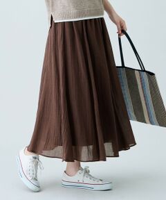 ANY / エニィ ミニ・ひざ丈スカート | エアーシャンブレースカート