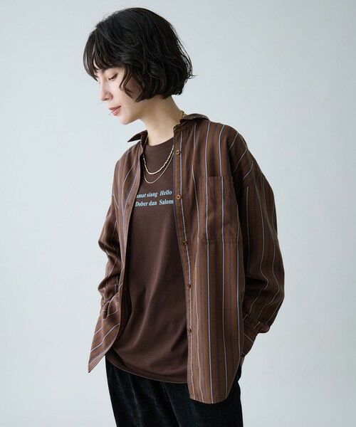 ANY / エニィ シャツ・ブラウス | フィブリルオーバーストライプシャツ | 詳細2