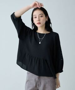 ANY / エニィ シャツ・ブラウス | 刺繍スリーブブラウス