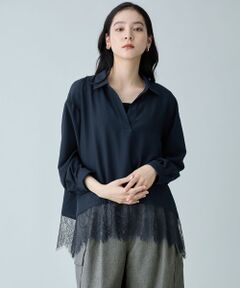 ANY / エニィ シャツ・ブラウス | 楽映え裾レースブラウス