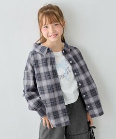 ANY / エニィ シャツ・ブラウス | オンオフショルダー チェックシャツ