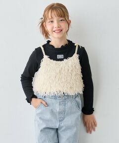 ANY / エニィ カットソー | 【2点セット】Tシャツ×フェザーライク キャミソール