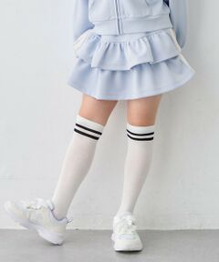 ANY / エニィ ミニ・ひざ丈スカート | ムースタッチスウェット フリルスカパン