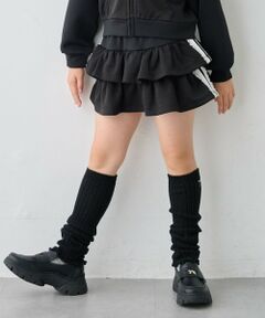 ANY / エニィ ミニ・ひざ丈スカート | ムースタッチスウェット フリルスカパン