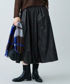 ANY / エニィ ミニ・ひざ丈スカート | レザーライクスカート