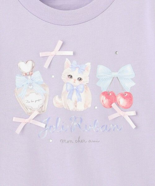ANY / エニィ カットソー | 【綿100％】肩レース ときめきプリント 長袖Tシャツ | 詳細5