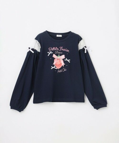 ANY / エニィ カットソー | 【綿100％】肩レース ときめきプリント 長袖Tシャツ | 詳細11