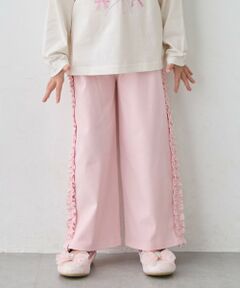 【ときめきストレッチ】サイドフリル カットパンツ