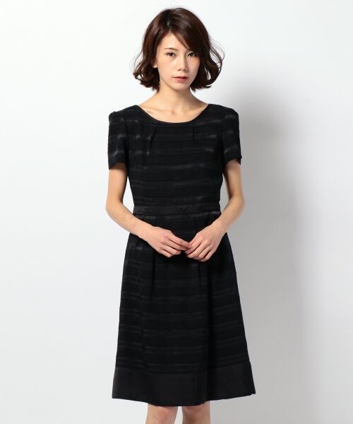 セール エレガントジャガードボーダー ワンピース ミニ丈 ひざ丈ワンピース Any Sis エニィスィス ファッション通販 タカシマヤファッションスクエア