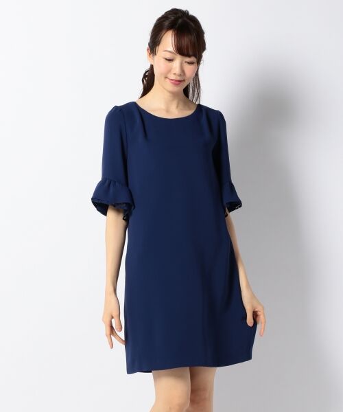 美品】anySiS エニィスィス 洗えるベルスリーブサックワンピース Sサイズ