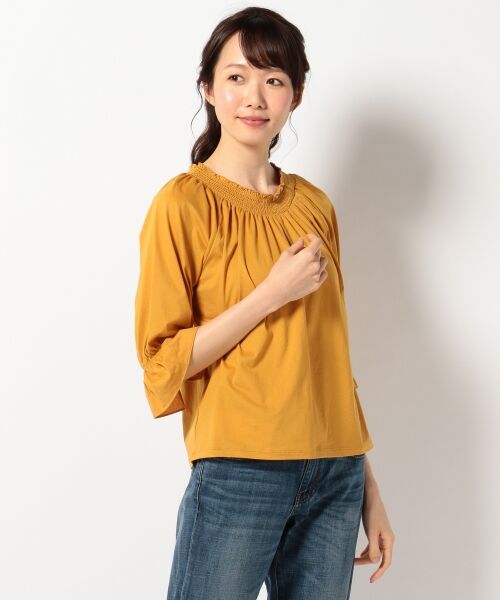 セール 洗える シャーリングオフショルダー カットソー Tシャツ Any Sis エニィスィス ファッション通販 タカシマヤファッションスクエア