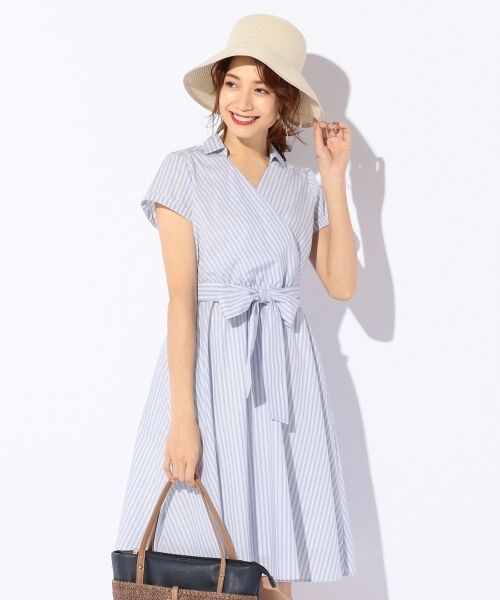 セール 洗える カシュクール シャツワンピース ミニ丈 ひざ丈ワンピース Any Sis エニィスィス ファッション通販 タカシマヤファッションスクエア