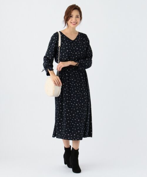 セール 洗える プチフラワーロング ワンピース ミニ丈 ひざ丈ワンピース Any Sis エニィスィス ファッション通販 タカシマヤファッションスクエア